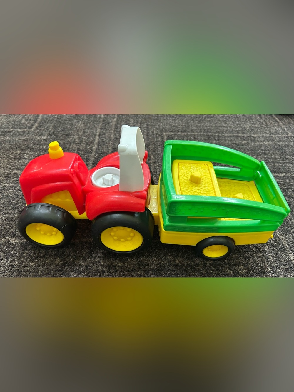 Fisher-Price Little People Musical Tractor & Hay Wagon Farm Vehicle Sounds